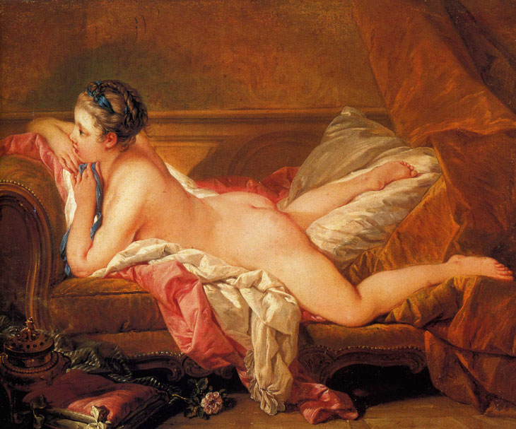 Франсуа Буше - «Лежащая девушка» (1752).