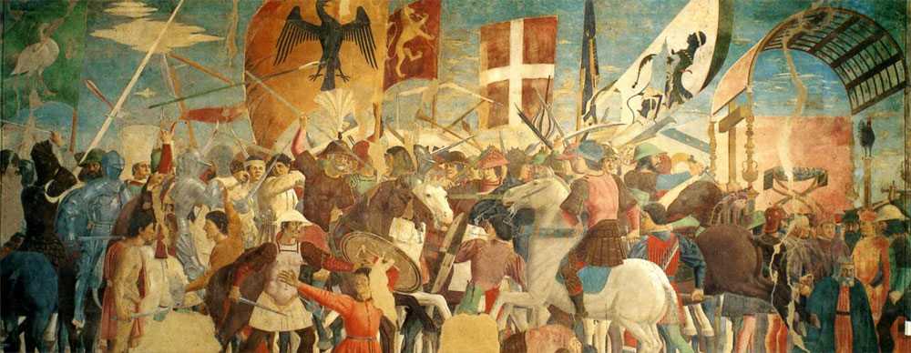 Пьеро делла Франческа - «Битва Геракла с Хозроем» (сер.1450-х.-1466).