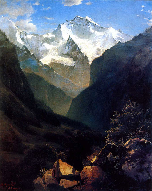 Алексей Саврасов - «Вид в Швейцарских Альпах (гора Малый Рухен)» (1862).