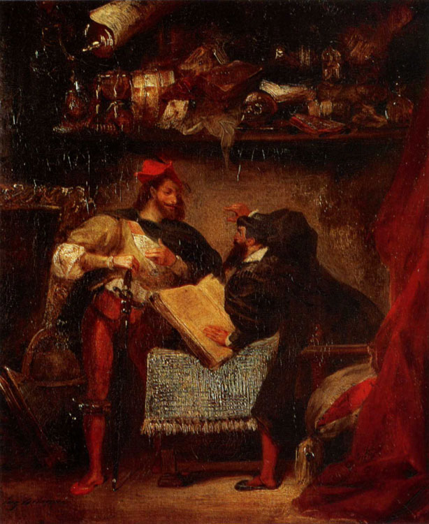 Эжен Делакруа - «Фауст и Мефистофель» (1826-27).
