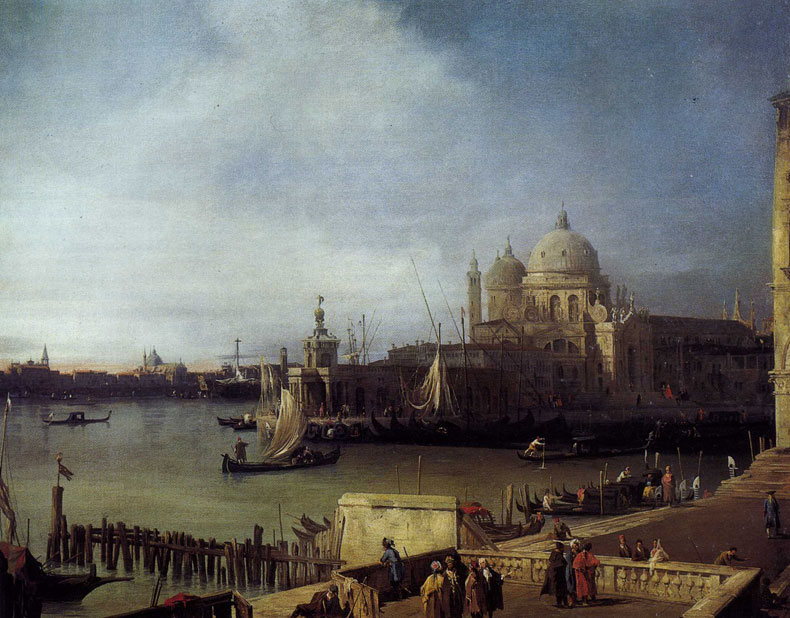 Каналетто - «Вид на церковь Санта Мария Делла Салюте в Венеции» (1726-28).