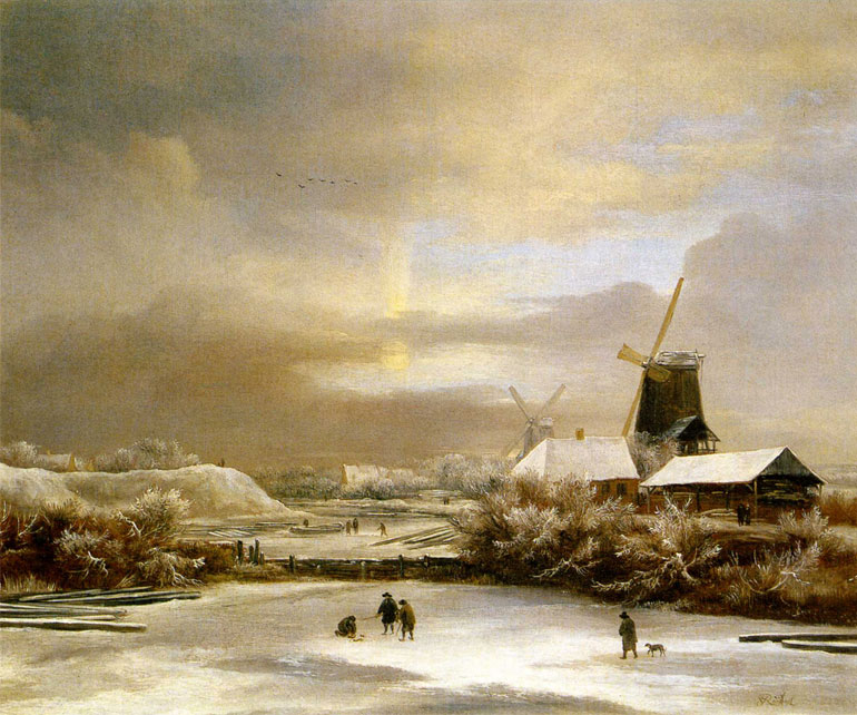 Якоб ван Рейсдал - «Зимняя сцена» (ок.1660).