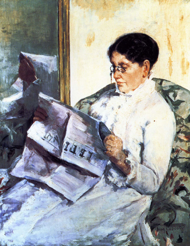 Мэри Стивенсон Кассат - «Читая «Фигаро» (1883).