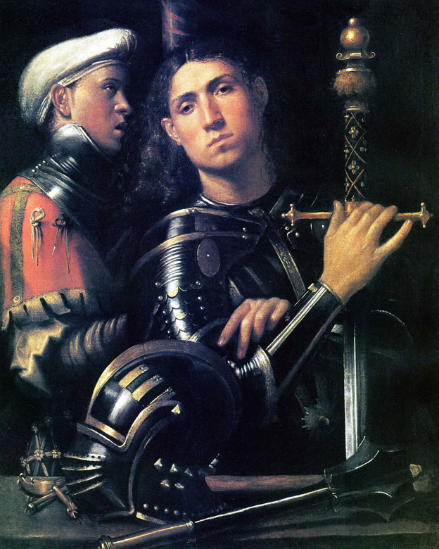 Джорджоне - «Воин с оруженосцем» (ок.1509).